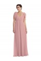 Dusty Pink Halter Neck Sleeveless A-Line Semi Formal Evening Dress