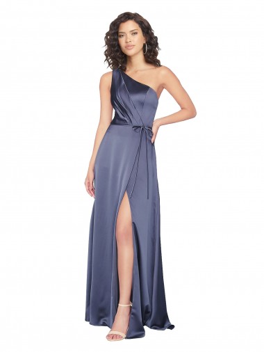 Cheapest Dusk One Shoulder Sleeveless A-Line Formal Evening Dress