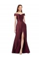 Burgundy Gold Strapless Cap Sleeves A-Line Black Tie Evening Dress