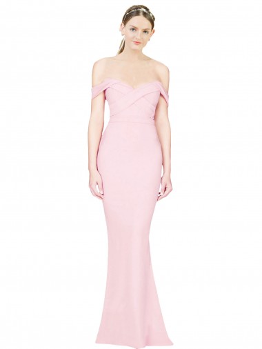 Cheapest Pink Strapless Sleeveless Low Back A-Line Formal Evening Dress