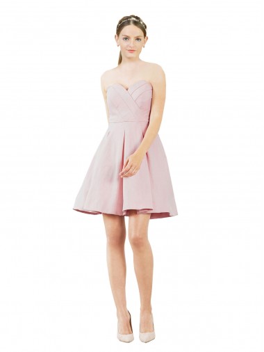 Cheapest Pink Sweetheart Sleeveless A-Line Evening Dress