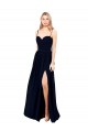 Dark Navy Sweetheart Sleeveless A-Line Formal Evening Dress