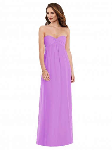 Cheapest Violet Sweetheart Sleeveless Low Back A-Line Semi Formal Evening Dress