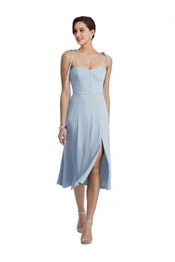 Light Sky Blue Sweetheart Sleeveless A-Line Evening Dress
