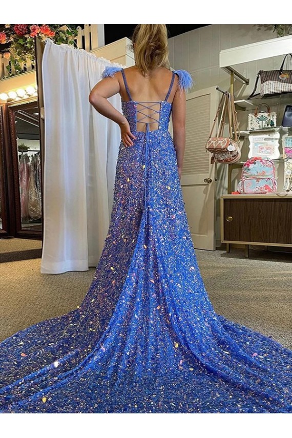 V-Neck Sleeveless A-Line Evening Dress