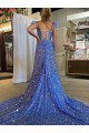 V-Neck Sleeveless A-Line Evening Dress