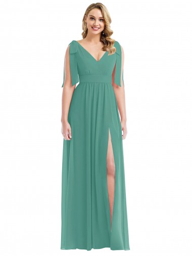Cheapest Icelandic Silver V-Neck Sleeveless V-Back A-Line Semi Formal Evening Dress