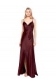 Burgundy Gold V-Neck Sleeveless A-Line Evening Dress