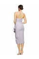 Arctic Lilac Strapless Sleeveless Low Back Sheath High Low Evening Dress