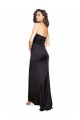 Black One Shoulder Sleeveless A-Line Evening Dress