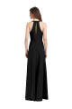Black High Neck Sleeveless Sheath Formal Evening Dress