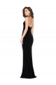 Black High Neck Sleeveless Low Back Sheath Semi Formal Evening Dress