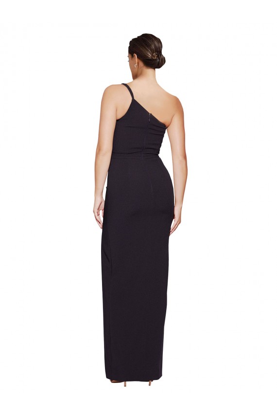 Black Strapless Sleeveless Sheath Formal Evening Dress