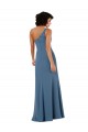 Burgundy One Shoulder Sleeveless A-Line Formal Evening Dress