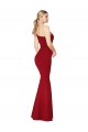 Burgundy High Neck Sleeveless Mermaid Formal Evening Dress