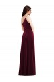 Burgundy One Shoulder Sleeveless Trumpet Black Tie Evening Dress