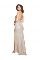 Champagne Sweetheart Sleeveless Open Back Mermaid Black Tie Evening Dress