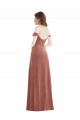 Cinnamon Rose Off the Shoulder Sleeveless A-Line Semi Formal Evening Dress
