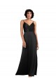 Black V-Neck Sleeveless Column Formal Evening Dress