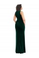 Dark Green Square Neck Sleeveless Trumpet Semi Formal Evening Dress