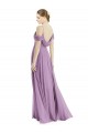 Dark Lavender Spaghetti Straps Sleeveless Low Back A-Line Semi Formal Evening Dress