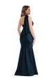 Dark Navy Halter Neck Sleeveless Mermaid Plus Size Formal Evening Dress