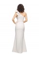 Ivory One Shoulder Sleeveless Sheath Formal Evening Dress