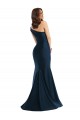 Light Sky Blue One Shoulder Sleeveless Mermaid Formal Evening Dress