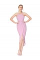 Orchid High Neck Sleeveless Mermaid Evening Dress
