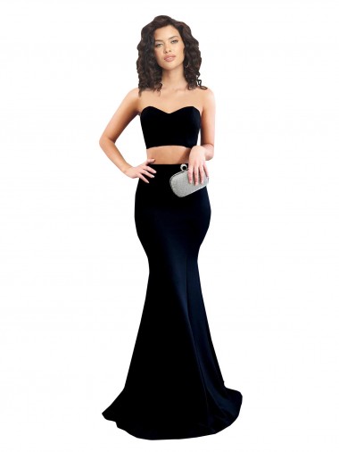 Cheapest Black High Neck Sleeveless Low Back Mermaid Formal Evening Dress