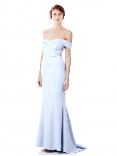Cheapest Light Sky Blue High Neck Sleeveless Mermaid Formal Dress