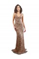 Rose Gold High Neck Sleeveless Open Back Mermaid Formal Evening Dress
