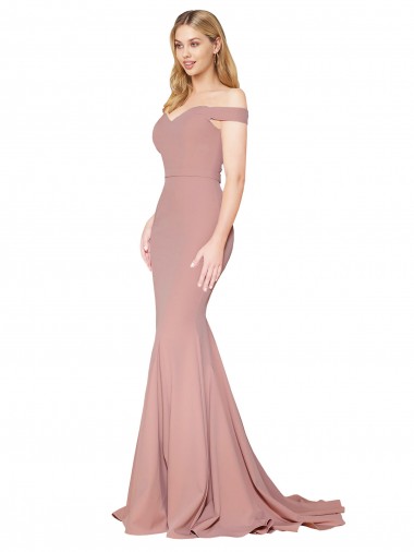 Cheapest Dusty Pink High Neck Sleeveless Mermaid Formal Evening Dress