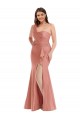 Georgia Peach One Shoulder Sleeveless Mermaid Black Tie Plus Size Evening Dress