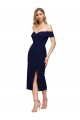Dark Navy Sweetheart Sleeveless Stretch Crepe Mermaid Formal Evening Dress