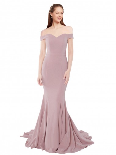 Cheapest Dusty Pink Sweetheart Sleeveless Mermaid Evening Dress