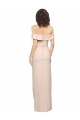 Nude Off the Shoulder Sleeveless Low Back Mermaid Formal Evening Dress