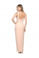 Nude Square Neck Sleeveless Sheath Formal Evening Dress