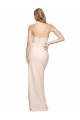 Nude Strapless Sleeveless Low Back Sheath Formal Evening Dress