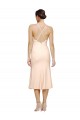 Nude V-Neck Sleeveless Open Back Sheath Evening Dress