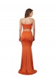 Orange Strapless Sleeveless Mermaid Formal Evening Dress