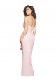 Pink Strapless Sleeveless Low Back Sheath Formal Dress
