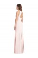 Pink Bateau Neck Sleeveless Open Back Trumpet Semi Formal Evening Dress