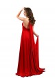 Red Halter Neck Sleeveless Open Back A-Line Formal Evening Dress