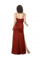 Red Square Neck Sleeveless Low Back A-Line Formal Evening Dress