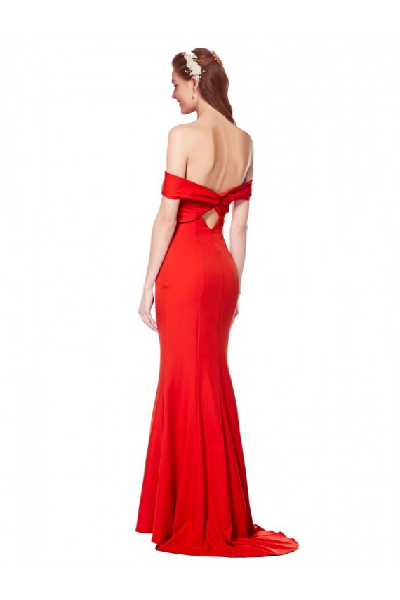 Red High Neck Sleeveless Mermaid Evening Dress