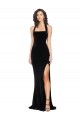 Black High Neck Sleeveless Low Back Sheath Semi Formal Evening Dress