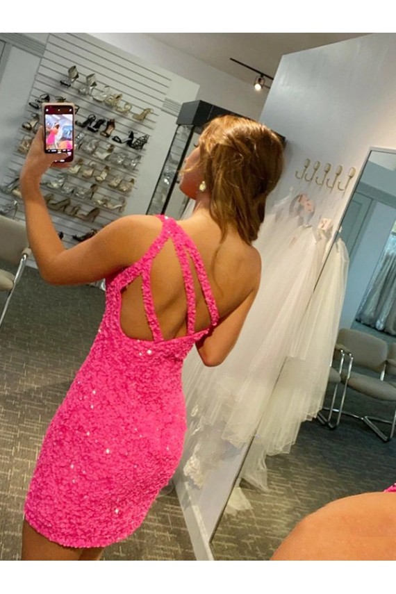 One Shoulder Sleeveless Sheath Evening Dress