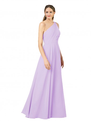 Cheapest Lilac One Shoulder Sleeveless Sheath Formal Evening Dress