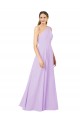 Lilac One Shoulder Sleeveless Sheath Formal Evening Dress